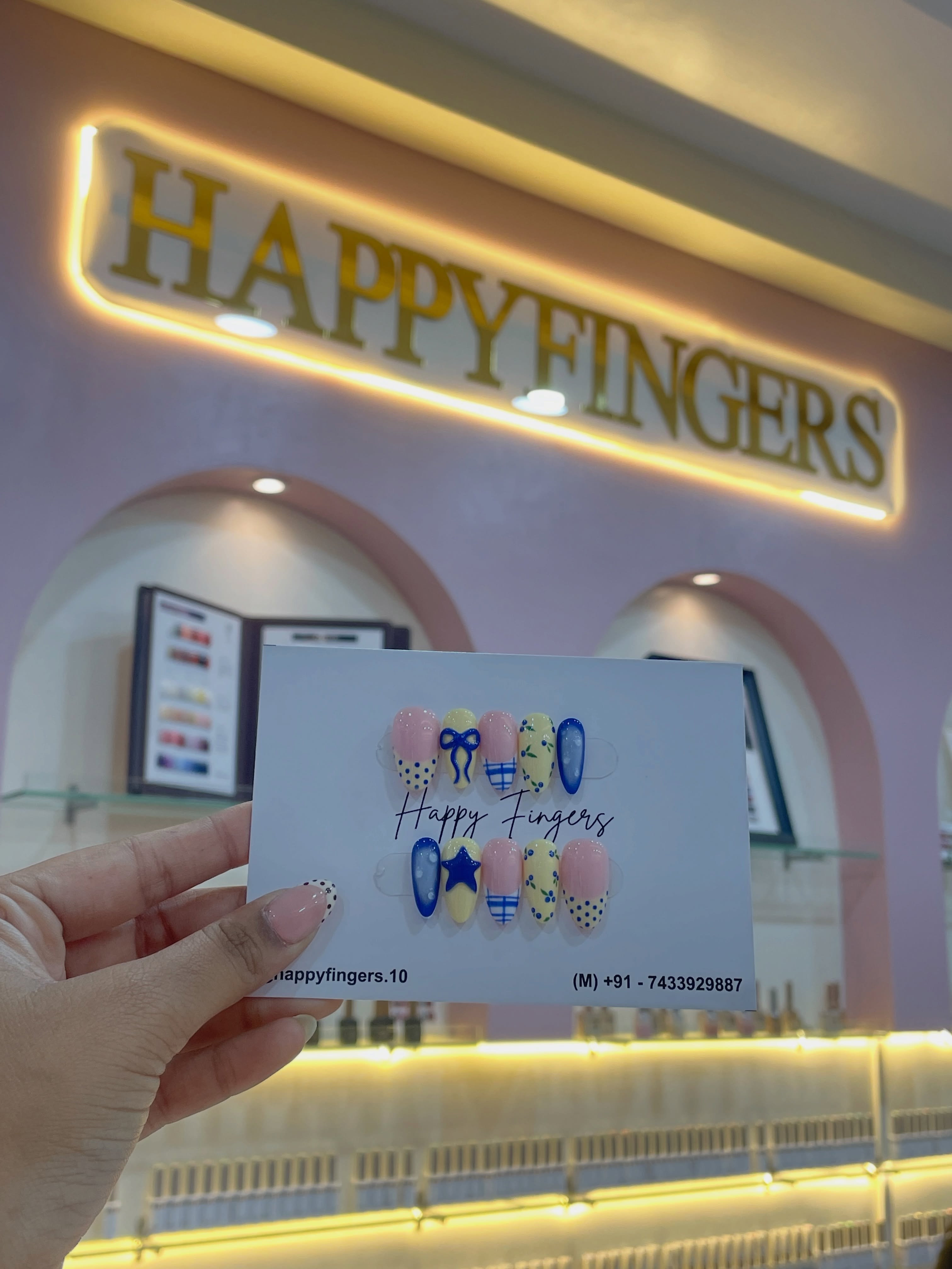Inside the Happy Fingers nail studio in Surat