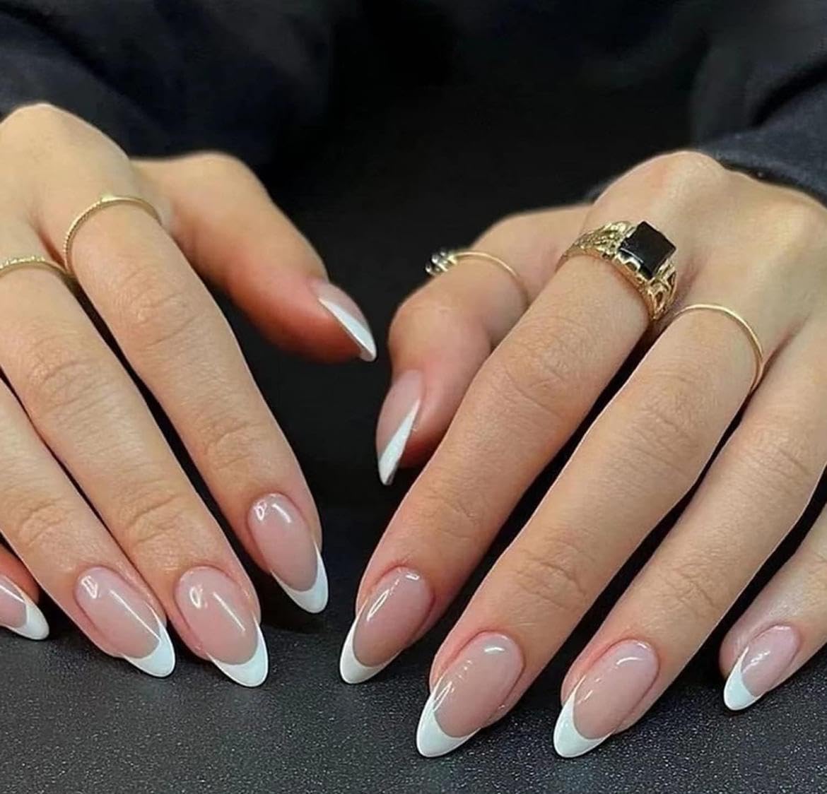 Silky Nude press-on nails by Happy Fingers
