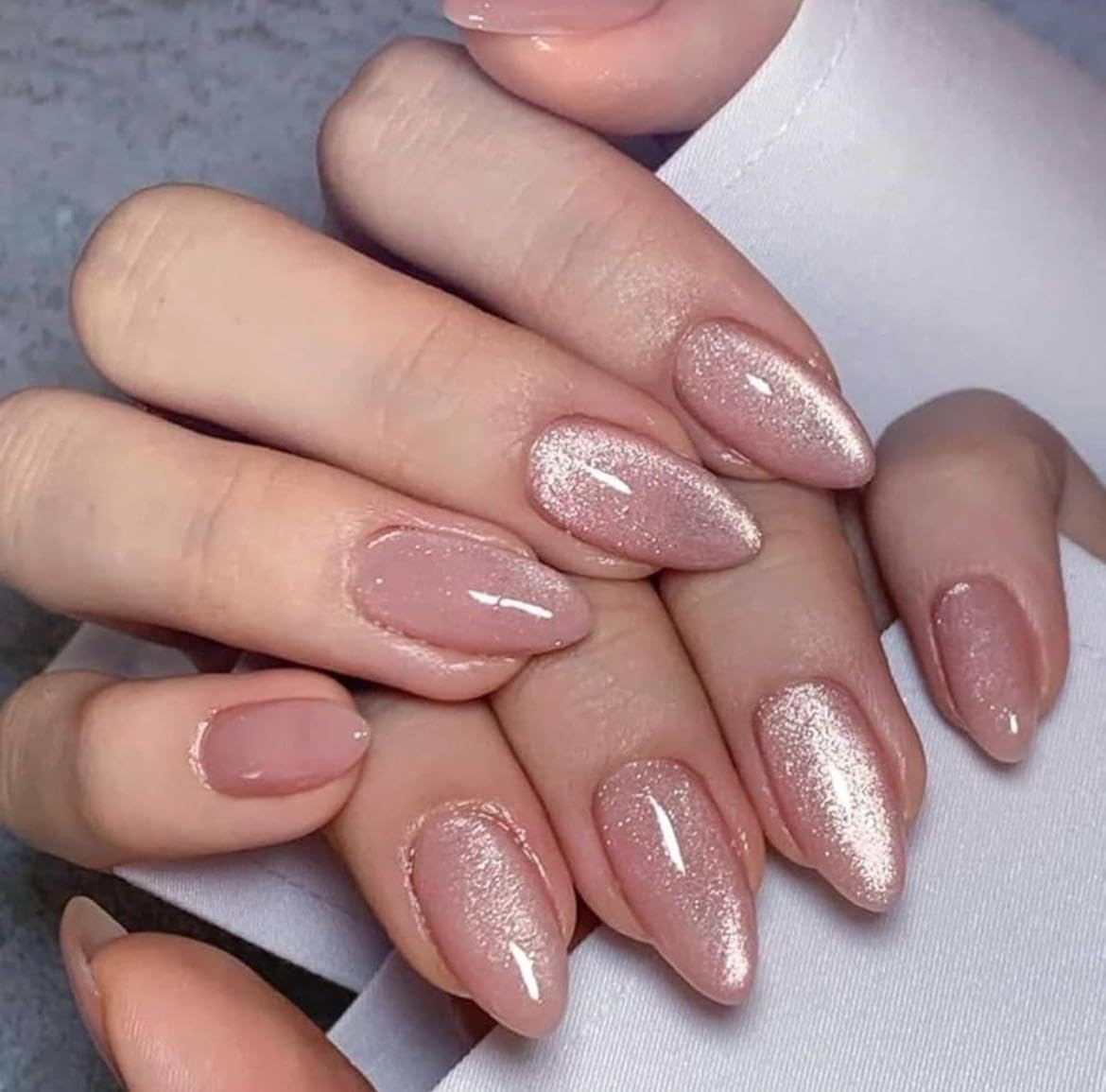 New Rose Gold press-on nails